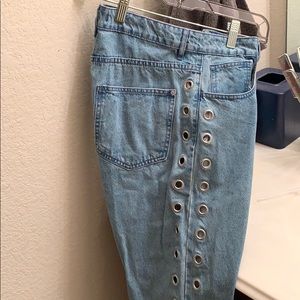 Grommet Denim Jean